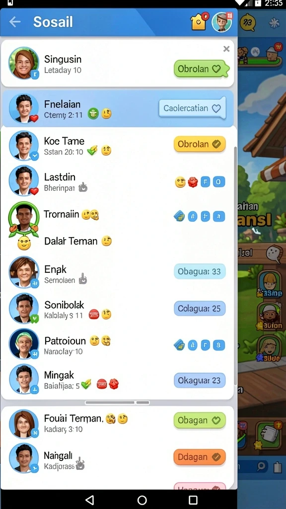 55rt - Tampilan awal permainan yang menarik dan mengundang.
