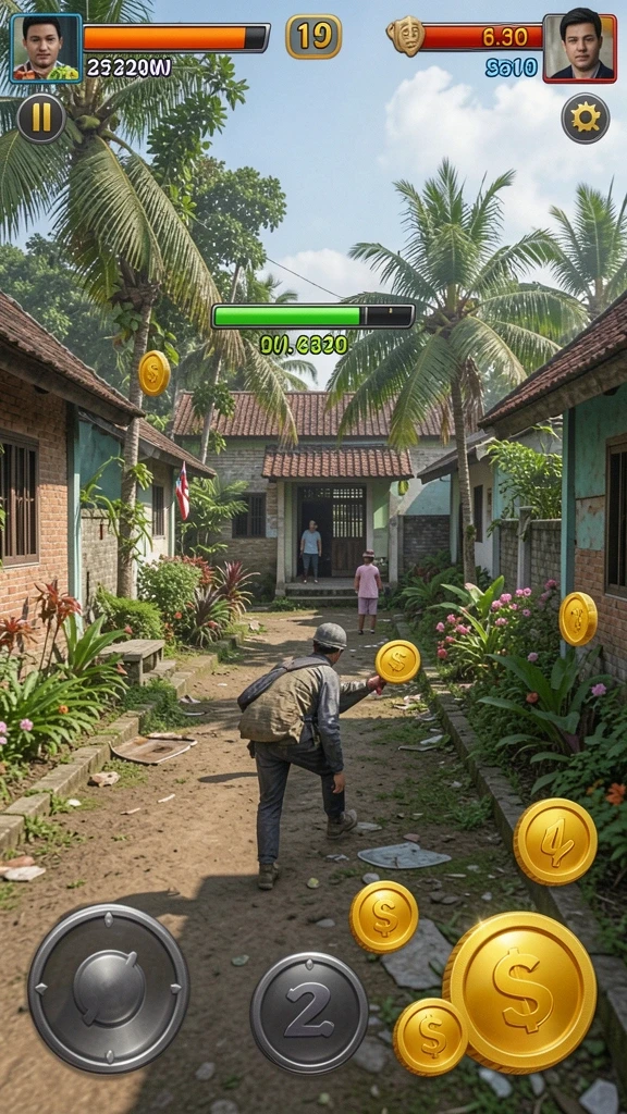 kelinci88 - Tampilan level menantang dengan latar belakang yang indah.